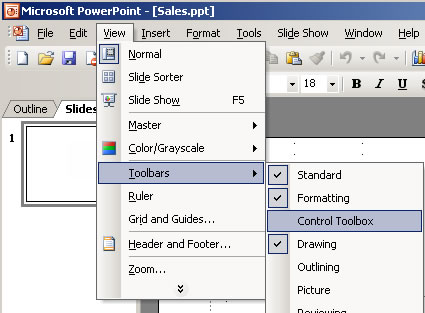 control toolbox view